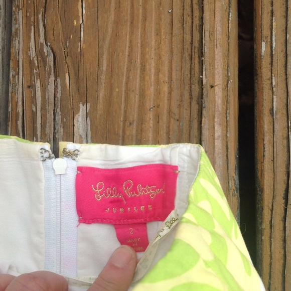 Lilly Pulitzer JUBILEE Floral In The Leaves Strapless Dress Sz 2 Beaded Crochet - Picture 5 of 5